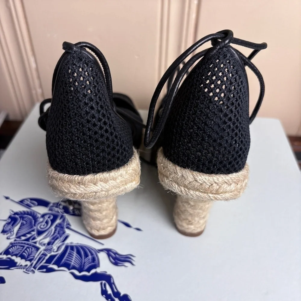 Burberry Mesh Plunge Espadrilles size womens  37